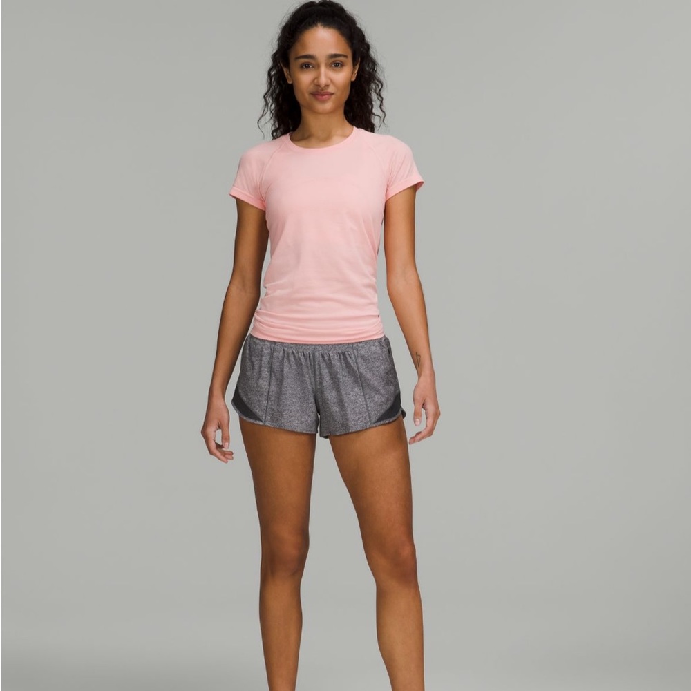 LULULEMON Hottie Hot Lowrise 4in Heather Luxe multi black/heathered black